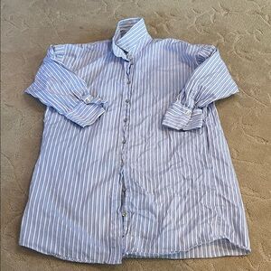 Zara 3/4 Sleeve Striped Shirtdress Size Small